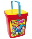 BARIL FUN BRICKS 100 PIECES - JEU DE CONSTRUCTION AVEC PICOTS - 1237