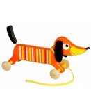 CHIEN EN BOIS CRAZY DOGGY - JANOD - J08083 - JOUET A TIRER