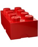 LEGO BOITE DE RANGEMENT 8 PLOTS ROUGE - BRIQUE DE RANGEMENT LEGO