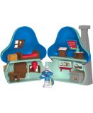 MAISON BLEUE DU SCHTROUMPF A LUNETTES - FIGURINE LES SCHTROUMPFS PEYO