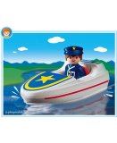 PLAYMOBIL 1.2.3 6720 POLICIER / BATEAU