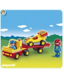 PLAYMOBIL 1.2.3 6761 VOITURE DE COURSE AVEC CAMION DE TRANSPORT