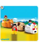 PLAYMOBIL 1.2.3 6767 TRAIN DES ANIMAUX
