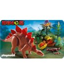 PLAYMOBIL DINOS DINOSAURES 5232 STEGOSAURE ET SES BEBES AVEC FORET