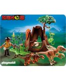 PLAYMOBIL DINOS DINOSAURES 5233 DEINONYCHUS ET VELOCIRAPTORS