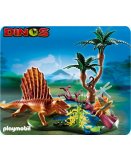PLAYMOBIL DINOS DINOSAURES 5235 DIMETRODON AVEC VEGETATION