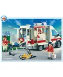 PLAYMOBIL HOPITAL 4221 AMBULANCIERS / BLESSE / VEHICULE