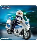 PLAYMOBIL POLICE 5185 MOTARD DE POLICE AVEC LUMIERE CLIGNOTANTE