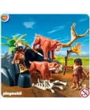 PLAYMOBIL PREHISTOIRE 5102 TIGRES A DENTS DE SABRE ET CHASSEURS