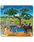 PLAYMOBIL SAFARI 4828 BUFFLE AFRICAIN ET LES ZEBRES