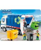 PLAYMOBIL VEHICULES 4129 CAMION POUBELLE AVEC LUMIERES