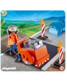 PLAYMOBIL VIE DE CHANTIER 4044 OUVRIER AVEC SCIE A BITUME