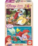 PUZZLE EN BOIS BLANCHE NEIGE ET LA PETITE SIRENE 2 X 16 PIECES - EDUCA - 14180