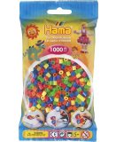 SACHET DE 1000 PERLES A REPASSER HAMA MIDI COULEURS ASSORTIES FLUORESCENTES - LOISIRS CREATIFS - 207-52