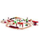 SET DE TRAIN EN BOIS 35 PIECES