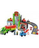 STATION SERVICE AVEC VEHICULES ET 3 FIGURINES ABRICK - ECOIFFIER - 3127