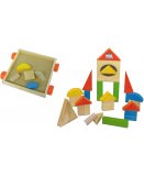 WAGONNET EN BOIS AVEC BLOCS DE CONSTRUCTION - JEU DE CONSTRUCTION