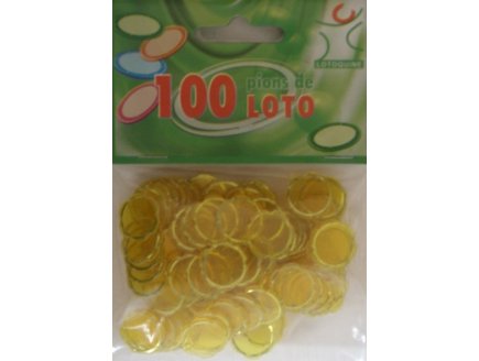100 PIONS MAGNETIQUES JAUNE - LOTOQUINE - ACCESSOIRE LOTO