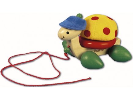 BEEBOO - TORTUE EN BOIS A TIRER - JOUET A TIRER