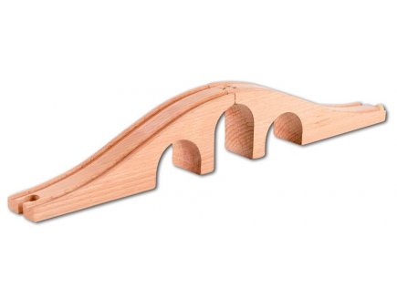 BEEBOO - TRAIN EN BOIS - PONT EN 2 PIECES EN BOIS