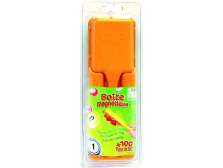 BOITE MAGNETIQUE JAUNE + 100 PIONS LOTO - LOTOQUINE - ACCESSOIRE LOTO