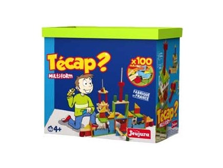 JEU JURA - BARIL TECAP MULTIFORM 100 PIECES EN BOIS - JEU DE CONSTRUCTION - JOUET EN BOIS