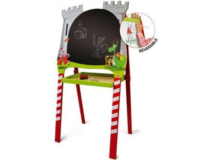 JEUJURA - GRAND TABLEAU CREATIF EN BOIS CHEVALIER & DRAGON - JEU EDUCATIF