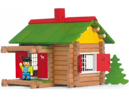JEUJURA - MON CHALET EN BOIS 100 PIECES - JOUET EN BOIS