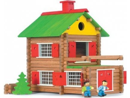 JEUJURA - MON CHALET SUISSE 175 PIECES JOUET EN BOIS