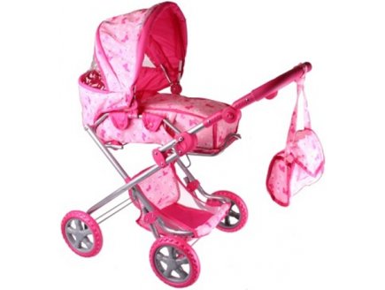 LANDAU COMBI POUSSETTE PAPILLON POUR POUPEE - LANDAU AVEC COUFFIN - ACCESSOIRE POUPEE / POUPON