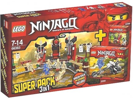 LEGO NINJAGO EXCLUSIVITE 66383 SUPER PACK 3 EN 1