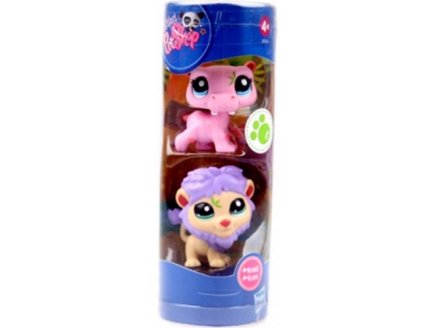 LITTLEST PETSHOP TUBE  HIPPOPOTAME + LION 2083/2084 - HASBRO - 30534