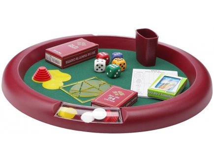 PISTE DE DES GEANTE 46 CM MULTI JEUX - JEUX DE DES ET DE CARTES - PLAYBOX