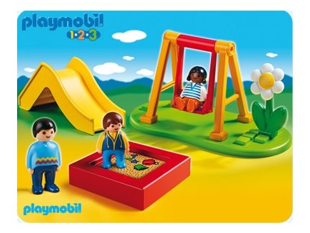 PLAYMOBIL 1.2.3 6748 ENFANTS ET AIRE DE JEUX