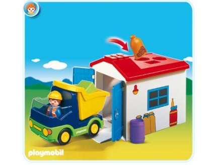 PLAYMOBIL 1.2.3 6759 CAMION AVEC GARAGE