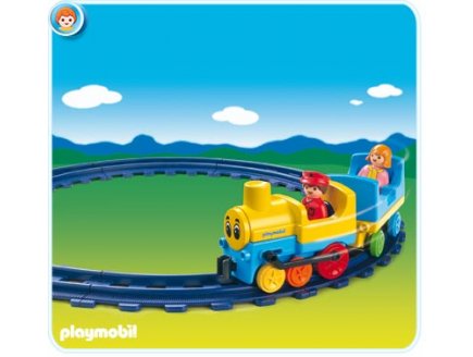 PLAYMOBIL 1.2.3 6760 TRAIN AVEC RAILS
