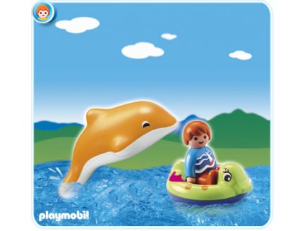 PLAYMOBIL 1.2.3 6762 GARCON AVEC DAUPHIN ET BOUEE