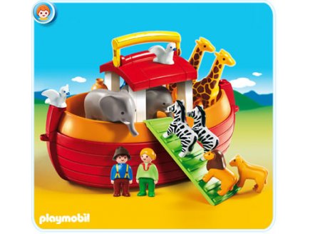 PLAYMOBIL 1.2.3 6765 ARCHE DE NOE TRANSPORTABLE