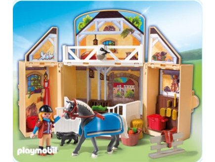PLAYMOBIL CENTRE EQUESTRE 4189 CAVALIER AVEC 4x4