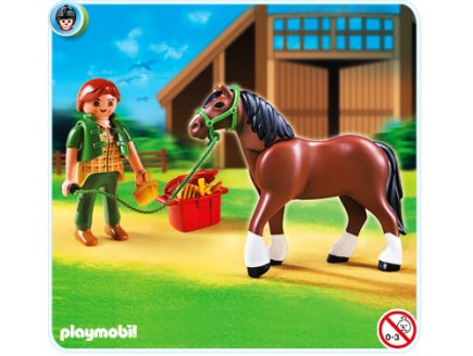 PLAYMOBIL CENTRE EQUESTRE 5108 CHEVAL SHIRE