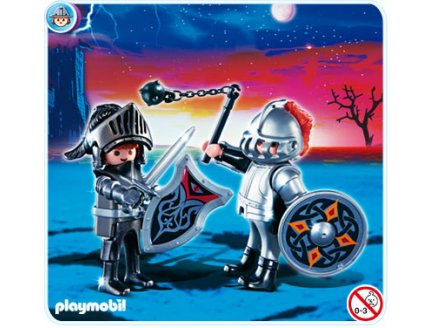 PLAYMOBIL CHEVALIERS 5886 DUO PACK CHEVALIER DE FER