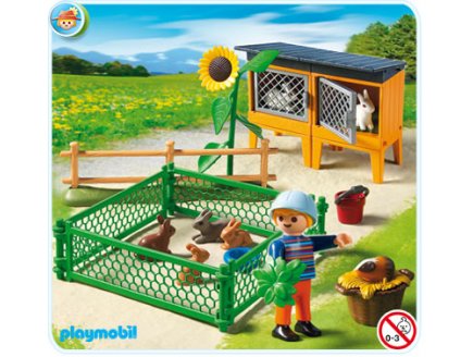 PLAYMOBIL FERME 5123 ENCLOS A LAPINS