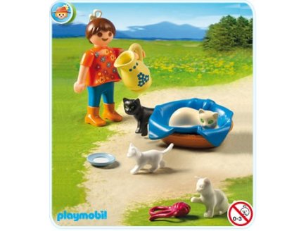 PLAYMOBIL FERME 5126 FAMILLE DE CHATS ET ENFANT