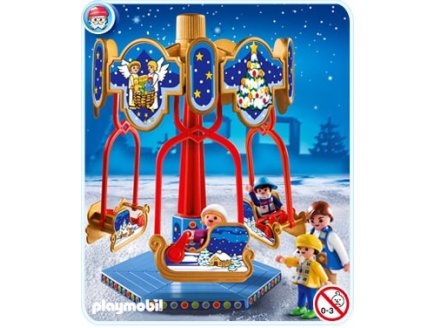 PLAYMOBIL NOEL 4888 MANEGE AVEC LUGES