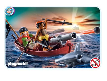 PLAYMOBIL PIRATES 5137 BARQUE DES PIRATES AVEC REQUIN-MARTEAU