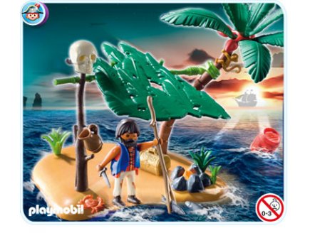 PLAYMOBIL PIRATES 5138 ILE DESERTE ET NAUFRAGE