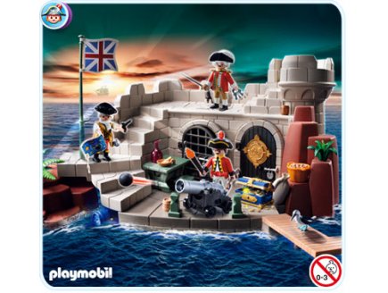 PLAYMOBIL PIRATES 5139 FORT DES SOLDATS BRITANNIQUES AVEC PRISON