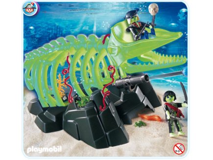 PLAYMOBIL PIRATES FANT�MES 4803 SQUELETTE DE BALEINE AVEC PIRATE