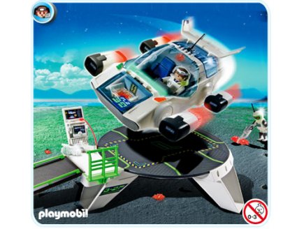 PLAYMOBIL PLANETE DU FUTUR 5150 JET DES E-RANGERS AVEC RAMPE DE LANCEMENT