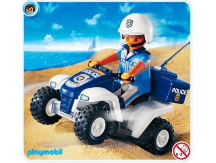 PLAYMOBIL POLICE 3655 POLICIER / QUAD